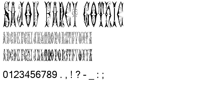 Sajou Fancy Gothic font